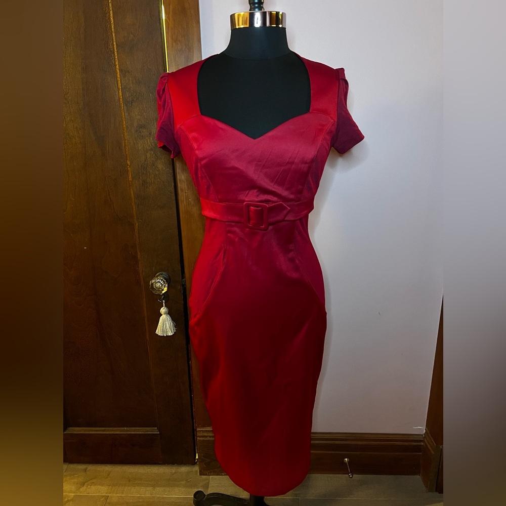 Laura Byrnes Black Label dress dark red
